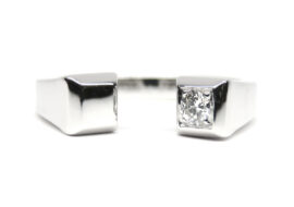 エルメス リング 指輪 クルードフォルジュ 750WG ホワイトゴールド ダイヤモンド #49