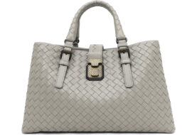 ボッテガヴェネタ スモールローマバッグ  イントレチャート  カーフレザー 489509  グレー