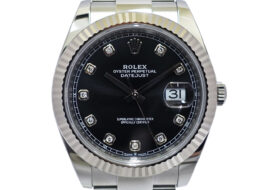 ロレックス ROLEX デイトジャスト41 126334G 10Pダイヤモンド ブラック SS WG 自動巻き