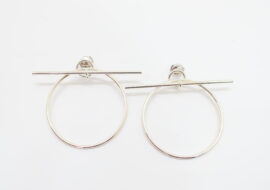 エルメス ピアス ループMM 一対 SV925 シルバー