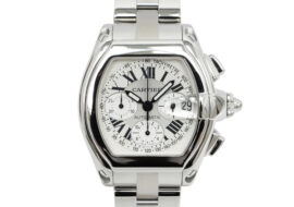 カルティエ ロードスター クロノグラフ W62006X6 替ベルト付き 自動巻き