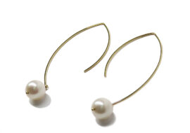 アーカー マーガレットパール ピアス ZZ0132010400 バナナフープ  750YG