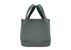 HERMES エルメス ピコタンロックMM ヴェールマングローブ トリヨンクレマンス ゴールド金具 K刻印