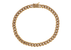 ブレスレット K18 喜平 2面カット シングルチェーン キヘイ 20.1g