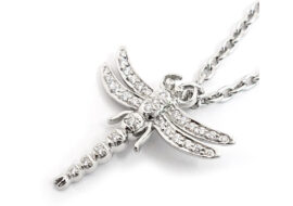 ティファニー TIFFANY ドラゴンフライ ネックレス Pt950 ダイヤモンド トンボ