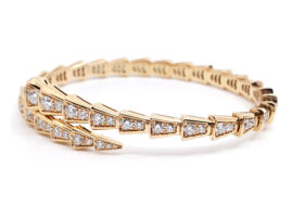 ブルガリ BVLGARI セルペンティ ヴァイパー ブレスレット フルパヴェ ダイヤモンド 750PG 353792