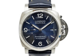 パネライ ルミノールマリーナ 44mm PAM01313 X番 ブルー 替えベルト付き 自動巻き