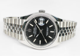 ロレックス デイトジャスト 36 126200 ランダム ブライトブラック SS ジュビリー 自動巻き メンズ 保証書付き 2025年