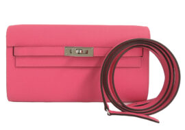 エルメス ケリーロングトゥーゴー ケリーウォレット ローズアザレ シルバー金具 K刻印 2025年