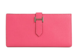 エルメス ベアンスフレ ローズアザレ シェーブル シルバー金具 C刻印 2018年