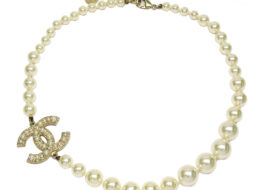 シャネル パール ココマーク CCロゴ 100周年記念 ラインストーン ネックレス A64757