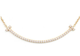 ティファニー TIFFANY Tスマイル ダイヤモンド ネックレス スモール 750PG