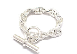 エルメス シェーヌダンクルMM ブレスレット 14コマ 14リンク Ag925 SV925 シルバー チェーン メンズ レディース ジュエリー