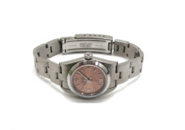 ロレックス オイスターパーペチュアル ピンク 76080 24mm D番 ステンレス レディース 腕時計