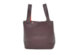 HERMES エルメス ピコタンロックPM 18 エクラ プルーン オレンジポピー トリヨンクレマンス スイフト ゴールド金具 X刻印