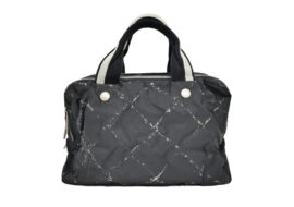 CHANEL シャネル 旧トラベルライン ハンドバッグ ブラック