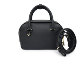 デルヴォー クールボックス ミニ AA0670AQY099ZDO ブラック ゴールド金具 トリヨン ソフトグレインレザー 2WAYバッグ