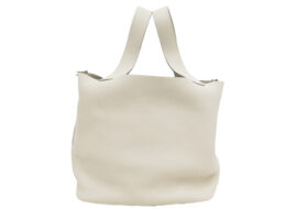 エルメス ピコタンロックMM ハンドバッグ べトン トリヨンクレマンス  SV金具 A刻印