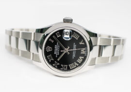 ロレックス デイトジャスト 31 278240 ランダム ブラック ローマ SS 自動巻き レディース 保証書付き 2025年