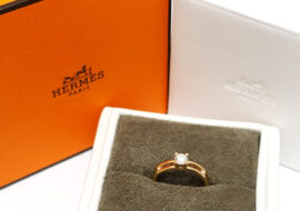 エルメス HERMES アリアンヌ ダイヤモンド リング 750PG 0.25ct