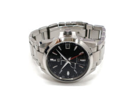 グランドセイコー スプリングドライブ GMT SBGE213 ステンレススチール 黒文字盤 箱保 メンズ 腕時計