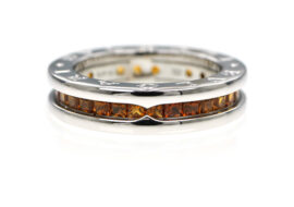 ブルガリ ビーゼロワン リング シトリン 750WG ホワイトゴールド