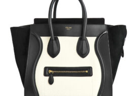 セリーヌ ラゲージ ミニ ショッパー 165213 トートバッグ ハンドバッグ ブラック ホワイト