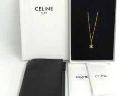 セリーヌ トリオンフ ソリテールネックレス ゴールドフィニッシュ ブラス