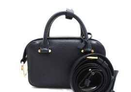 デルヴォー クールボックス ナノ ブラック ゴールド金具 AA0567 ショルダー ハンドバッグ 2WAY レディース