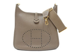 エルメス HERMES エブリン3PM エトゥープ D刻印 ゴールド金具 トリヨンクレマンス