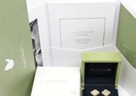 ヴァンクリーフ&アーペル VAN CLEEF&ARPELS ヴィンテージ アルハンブラ ピアス マザーオブパール 750YG VCARA44100