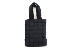 ボッテガヴェネタ トートバッグ ナイロン マキシイントレチャート ブラック メンズ