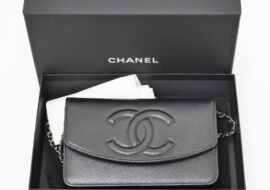 シャネル チェーンウォレット AP4653 キャビアスキン ブラック 新品・未使用