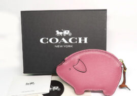 コーチ ピッグモチーフ レザー ピンク コインケース