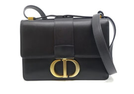 ディオール DIOR モンテーニュ 30 ショルダーバッグ ブラック ゴールド金具 M9203