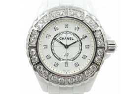 シャネル CHANEL J12 ホワイト ダイヤベゼル 11Pダイヤ クォーツ H2429