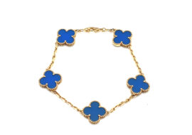 ヴァンクリーフ＆アーペル ヴィンテージアルハンブラブレスレット 5モチーフ アゲート 750 VCARP34900 ジュエリー