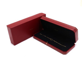 カルティエ ラブサークル ブレスレット チェーン K18 2Pダイヤ B6038300 レディース