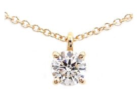 ティファニー TIFFANY ソリティア ネックレス ペンダント 750PG