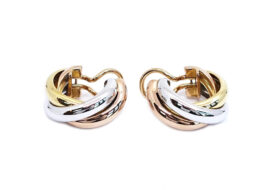 カルティエ CARTIER トリニティ イヤリング 3カラー 750 YG PG WG K18