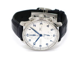 IWC ポルトギーゼ クロノグラフ 白支 自動巻き IW371605 ステンレス メンズ 腕時計