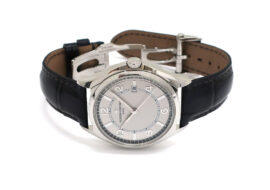 ヴァシュロンコンスタンタン フィフティーシックス 4600E/000A-B442 SS レザー グレー 自動巻き メンズ 腕時計 保証書付き【中古】