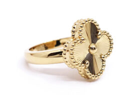 ヴァンクリーフ&アーペル VAN CLEEF&ARPELS ヴィンテージ アルハンブラ リング ギヨシェ VCARP6I300 750YG