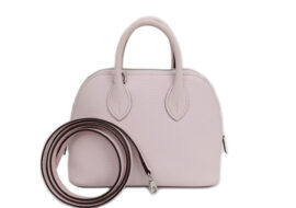 エルメス ボリード1923 ミニ シェーブル ローズダーリン シルバー金具 K刻印