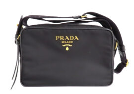 プラダ テスート ショルダーバッグ 1BH089 ブラック ゴールド金具 ナイロン
