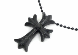 CHROME HEARTS クロムハーツ ネックレス CHクロス スモール ラバー