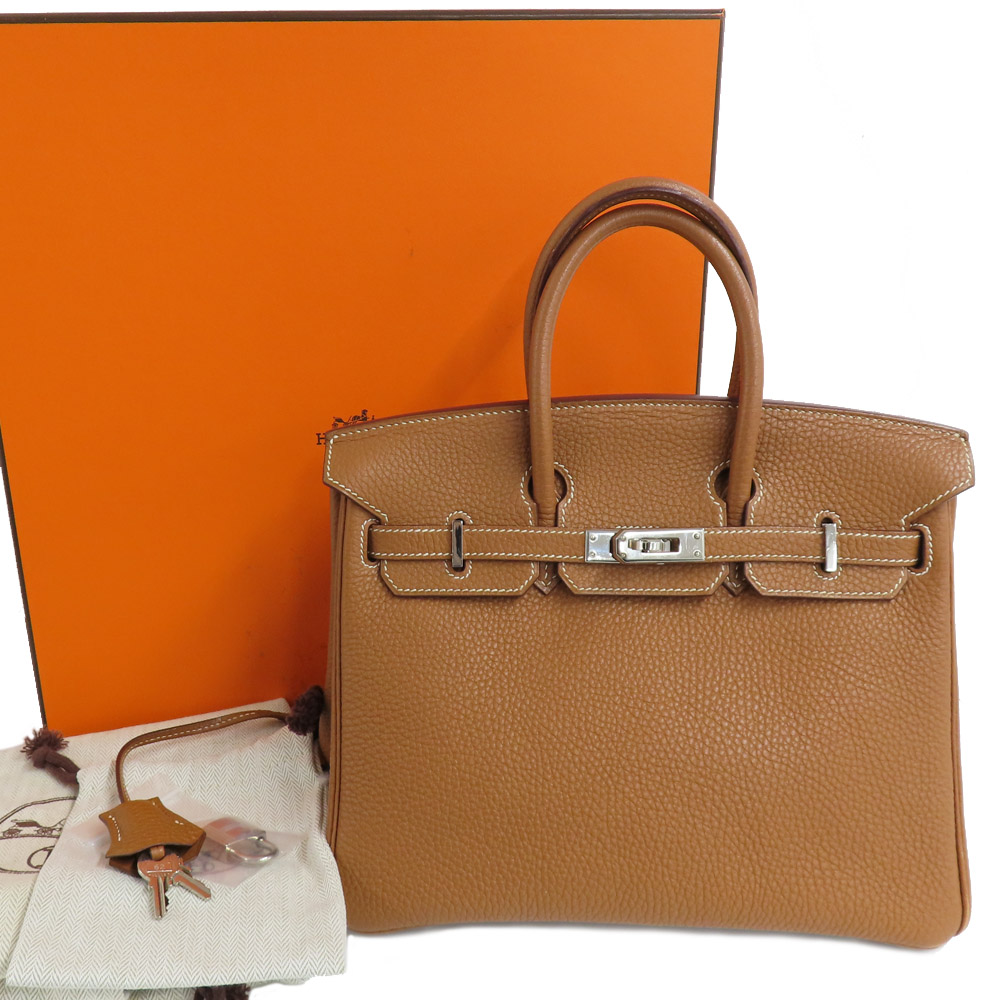 エルメス バーキン25 ゴールド トゴ シルバー金具 I刻印 2005年製造