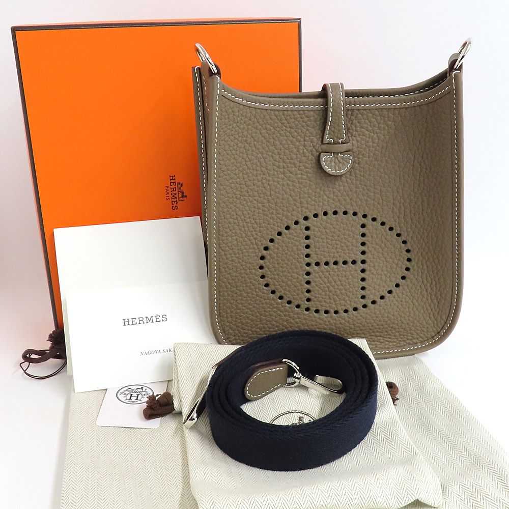 エルメス エブリンTPM 16 エトゥープ トリヨンクレマンス シルバー金具 インディゴ K刻印 2025年製造