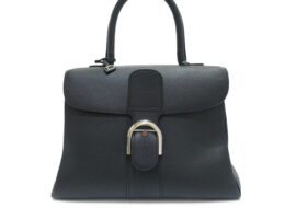 デルヴォー DELVAUX ブリヨンMM ハンドバッグ 2WAY ロデオ グレイン カーフ ブラック AA0405AAU099ZPA
