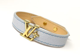 ルイヴィトン LVアイコニック バングル ＃17 M8104 ブルーオランプ ゴールド金具